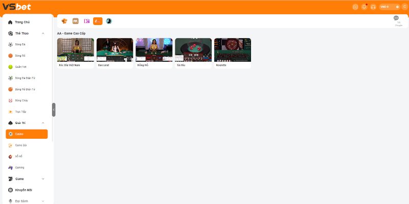 Nhà cái casino online VSBET uy tín và chuyên nghiệp